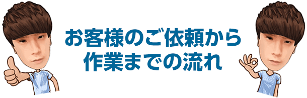 お客様のご依頼から作業までの流れ